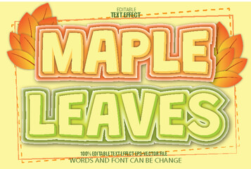 Fall Movie Editable Text Effect 3D Cartoon Style
