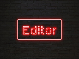 Editor のネオン文字 - obrazy, fototapety, plakaty