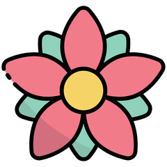 Flower icon symbol vector image. Illustration of the beautiful daisy floral design image