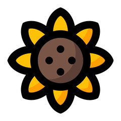 Flower icon symbol vector image. Illustration of the beautiful daisy floral design image