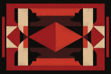 Ikat Pattern, Geometric ethnic pattern design for background or wallpaper