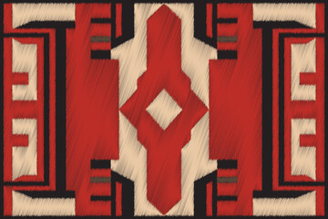 Ikat Pattern, Geometric ethnic pattern design for background or wallpaper