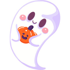 Halloween pumpkin ghost 