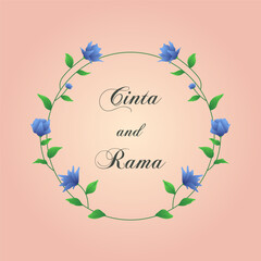 vector floral illustration invitation