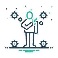 Obraz premium Mix icon for attack 