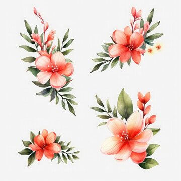 Delicate flower illustration for floral design