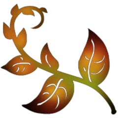 切り絵風【つる科の植物】