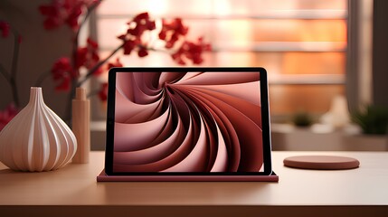 3D picture a little foldable tablet with a simple design, Generative AI