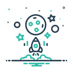 Fototapeta premium Mix icon for mission 