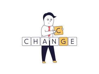 変化をチャンスに変えるビジネスマン