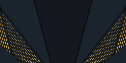 Premium abstract background with luxury dark golden lines. Suitable for for digital business banner, contemporary formal invitation, luxury voucher, prestigious gift certificate, etc.
