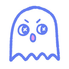 A little cute ghost with bombastic side eyes