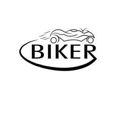 A bike flat illustration ,logo for biker 