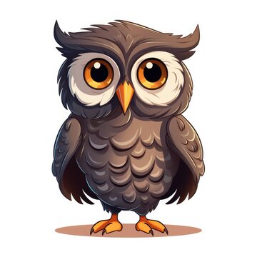 Cartoon owl, AI generated Image