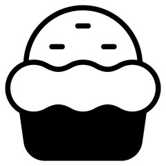 muffin icon with solid line style base. Suitable for website design, logo, app, ui and etc.
