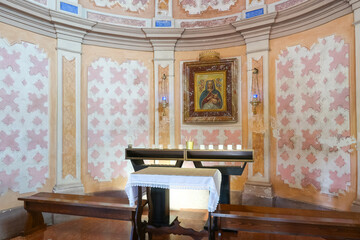 Colombina church christian religion panorama landscape vision exterior interio