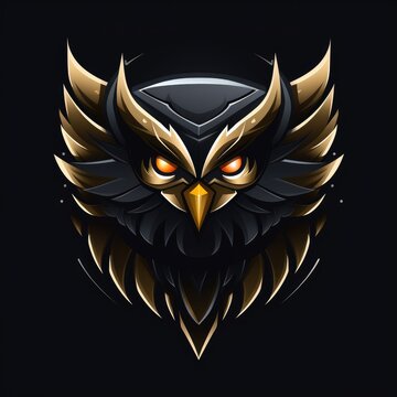 Owl e-sport logo, AI generated Image