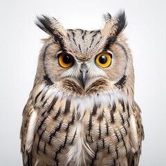 Obraz premium Owl on white background, AI generated Image