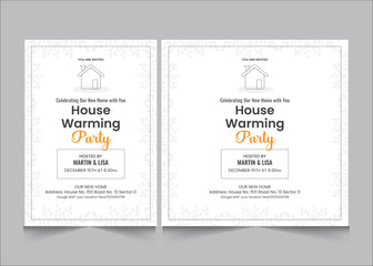 House warming party invitation flyer, a4 poster and square size Instagram post
