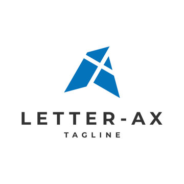 Letter AX XA logo design vector illustration
