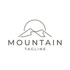 Mountain logo design icon vector