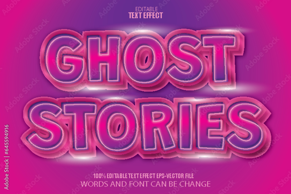 Wall mural Ghost Stories Editable Text Effect Modern Style