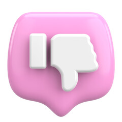 Fototapeta premium Dislike icon. Dislike button. 3D illustration.