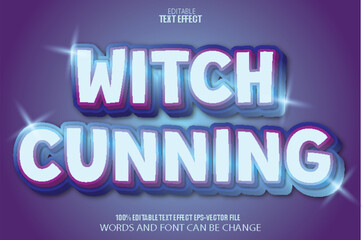 Fototapeta premium Witch Cunning Editable Text Effect Modern Style