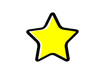 シンプルな手書きのお天気マーク-星-