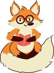 Obraz premium Fox . cute cartoon characters . Hand drawn style . PNG .