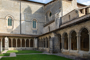 Fototapeta na wymiar Saint Emilion unesco Monolithic Church Priory Convent interior view in france