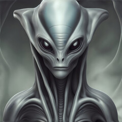 Obraz premium Otherworldly Alien Faces: Exploring Alien Facial Appearances