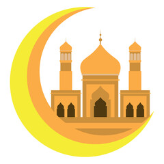 Mosque and Moon