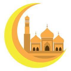 Mosque and Moon