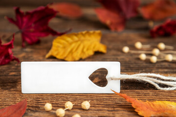 Autumn Background, Label with Copyspace