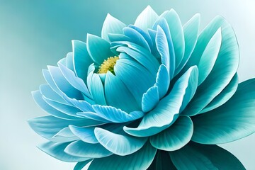 Obraz premium turquoise peony flower isolated on a white backgro