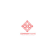 Geometric ceramics and tile floor industry logo design vector graphic