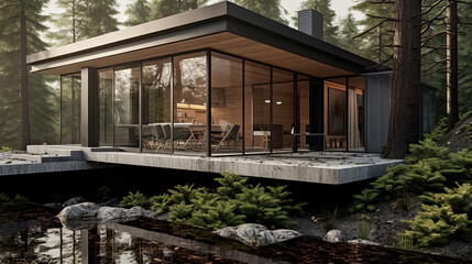 Modern villa in a secluded, cozy place on the lake.
