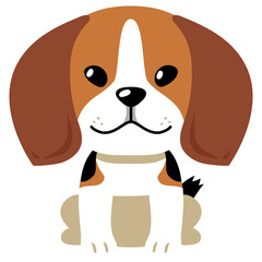 Cartoon character a beagle dog for design.