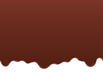 垂れるチョコレート・ソース・醤油・絵の具・ペンキ・インクのイラスト　白地　B-03