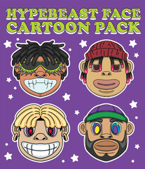 hypbeast carton character pack for streetwear needs