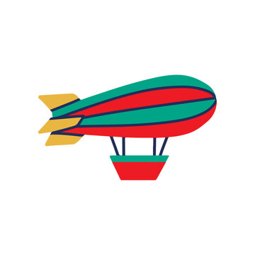 recommend clip art: Airballoon Flat Style Icon. Cartoon Vector Illustration