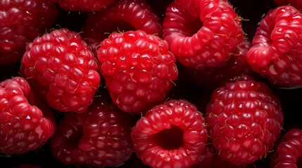 fruits Raspberries freshness water drops