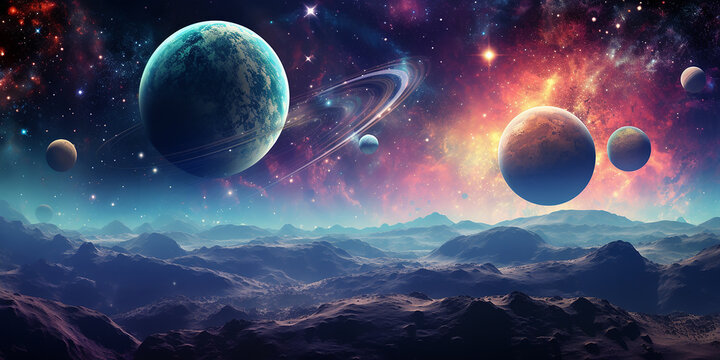 Weltall Landschaft KI