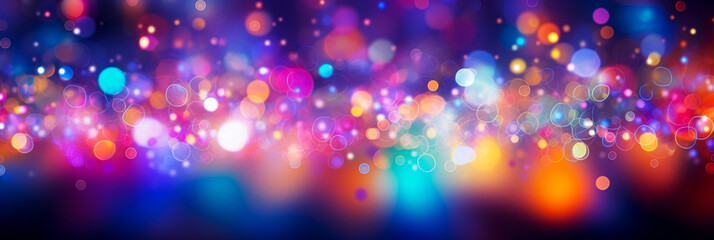 Blurred abstract background with bokeh defocused lights and stars. 