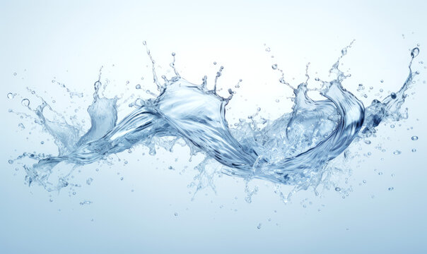 Purity transparency water splashing	
