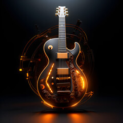 electric guitar vector illustration generative ai