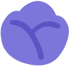 Purple Flower Cartoon illustration Cute Flower Minimal Flower Cute Element Flower Sticker
