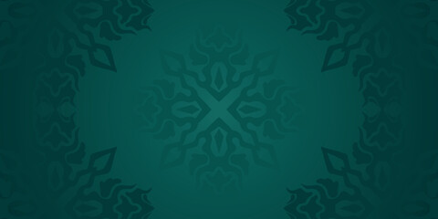 Arabic motif green background. Mandala motif background, abstract mandala pattern. Luxurious ornament in traditional Arabic style. Green abstract floral mosaic background texture. © MochRibut