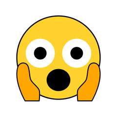 Fototapeta premium Vector flat emoticon reaction on white background